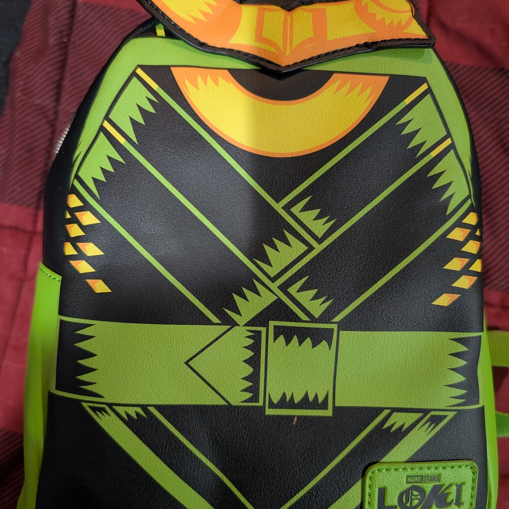 Marvel Loki Backpack in Green, Black, and Yellow
